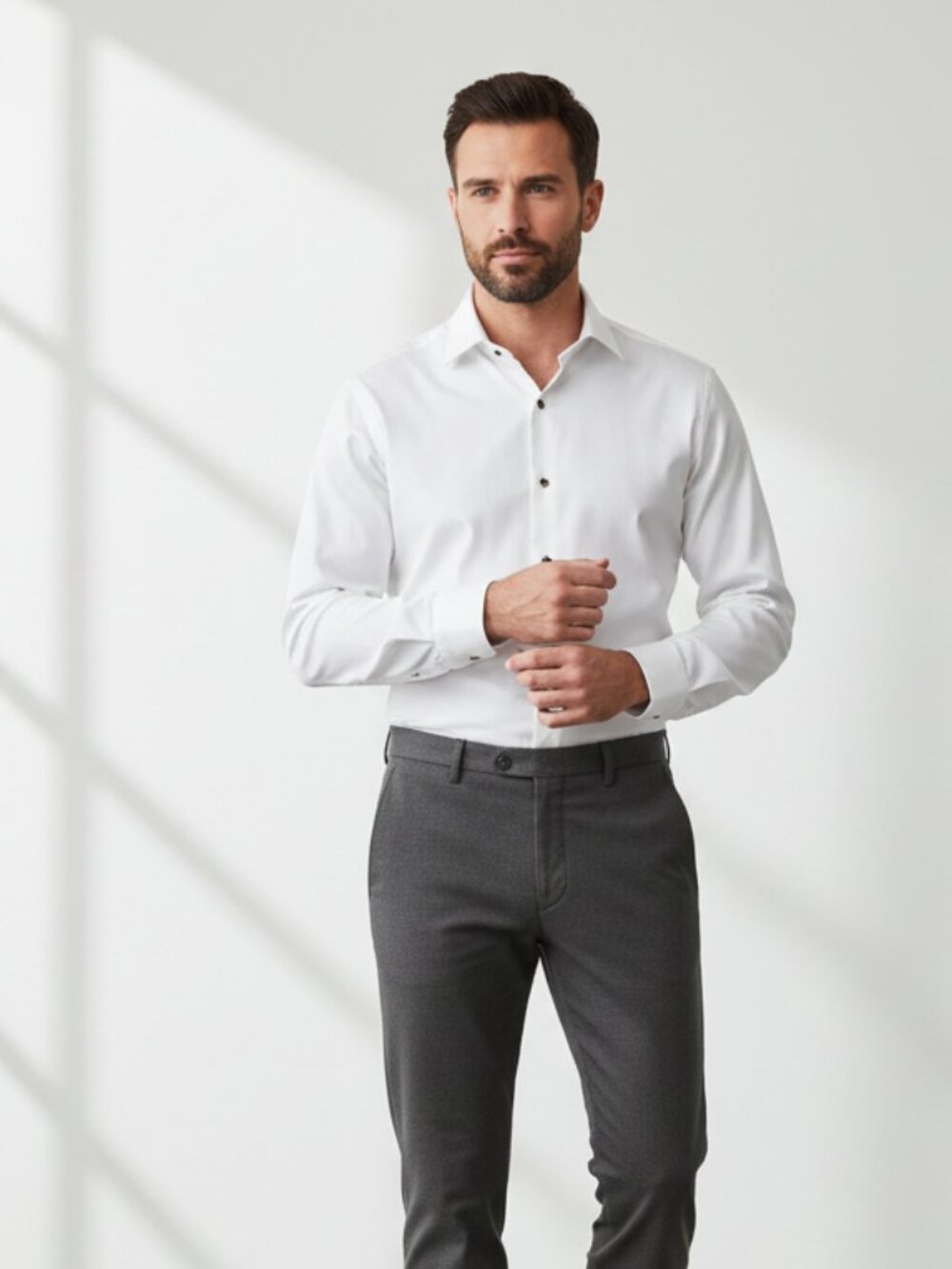 Alton Lane Long Sleeve Button Down Shirt White XL- Missing Button